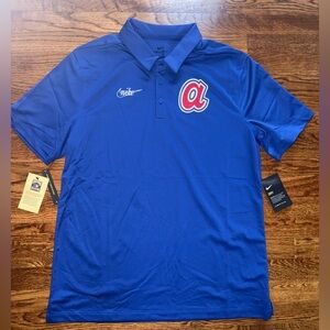 Atlanta Braves Nike MLB Cooperstown Collection Blue Dri-Fit Polo